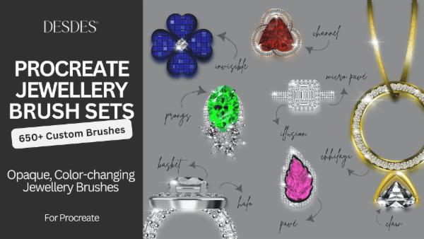 Procreate Brushes for Jewellery Design
